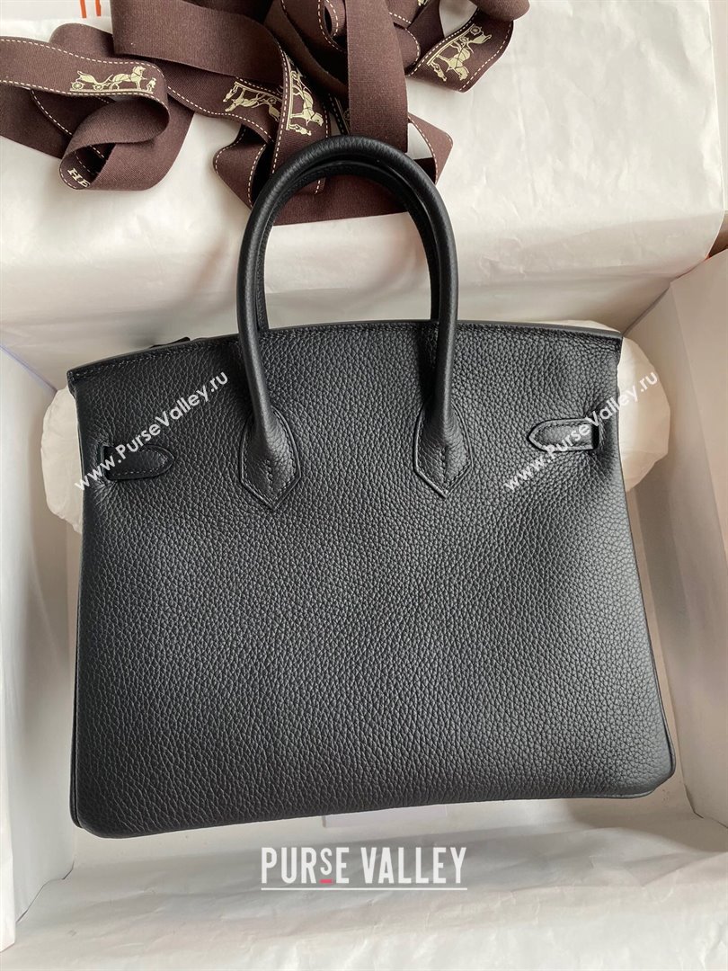 Hermes Birkin 25cm Bag in Original Togo Leather Black/Pink Gold 2023 (Pure Handmade) (Y-23110830)