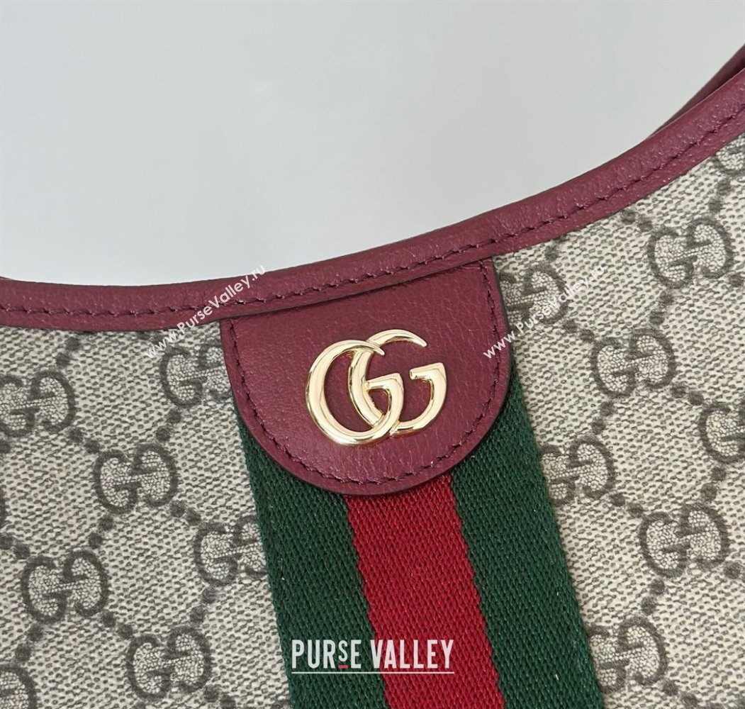 Gucci Ophidia GG Canvas small shoulder bag Ancora Red 2025 836872 (DLH-250808041)