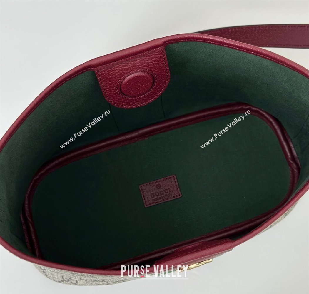 Gucci Ophidia GG Canvas small shoulder bag Ancora Red 2025 836872 (DLH-250808041)