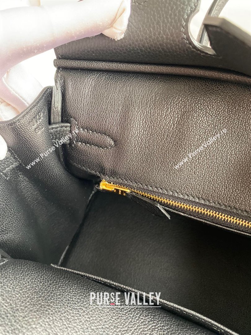 Hermes Birkin 25cm Bag in Original Togo Leather Black/Pink Gold 2023 (Pure Handmade) (Y-23110830)