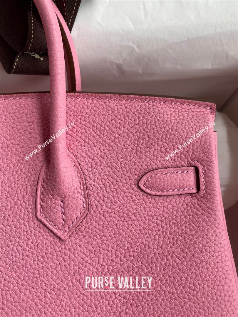 Hermes Birkin 25cm Bag in Original Togo Leather Sakura Pink/Gold 2023 (Pure Handmade) (Y-23110831)