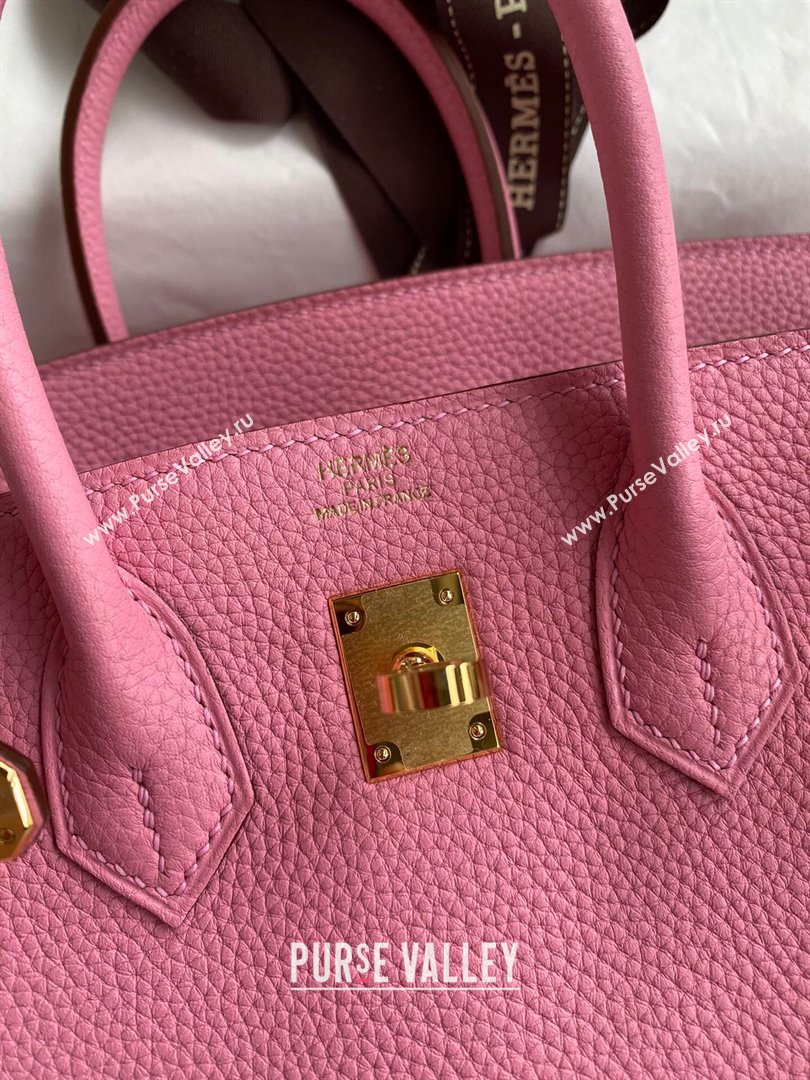 Hermes Birkin 25cm Bag in Original Togo Leather Sakura Pink/Gold 2023 (Pure Handmade) (Y-23110831)