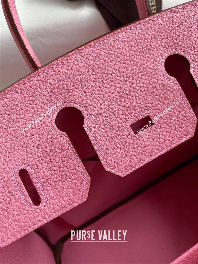 Hermes Birkin 25cm Bag in Original Togo Leather Sakura Pink/Gold 2023 (Pure Handmade) (Y-23110831)