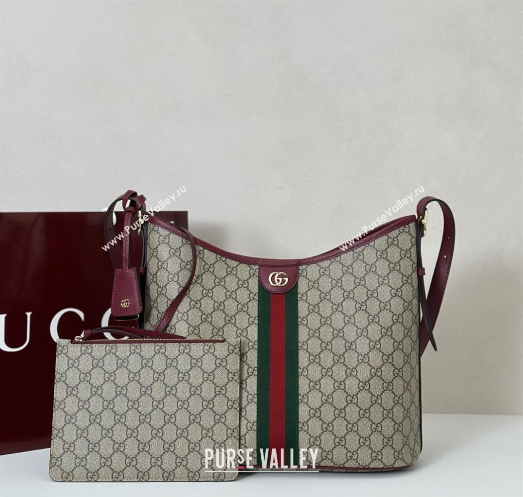 Gucci Ophidia GG Canvas large shoulder bag Ancora Red 2025 836871 (DLH-250808043)