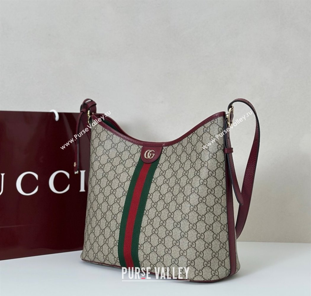 Gucci Ophidia GG Canvas large shoulder bag Ancora Red 2025 836871 (DLH-250808043)