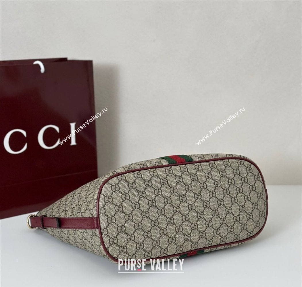 Gucci Ophidia GG Canvas large shoulder bag Ancora Red 2025 836871 (DLH-250808043)