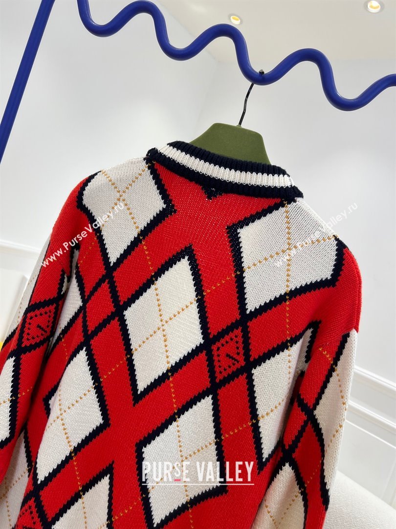 Gucci Wool Cardigan G122532 White/Red 2023 (Q-23122532)