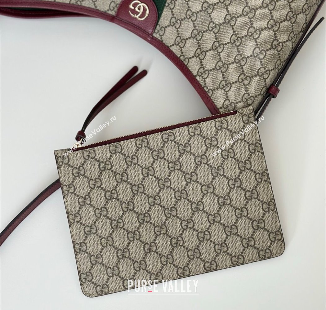 Gucci Ophidia GG Canvas large shoulder bag Ancora Red 2025 836871 (DLH-250808043)