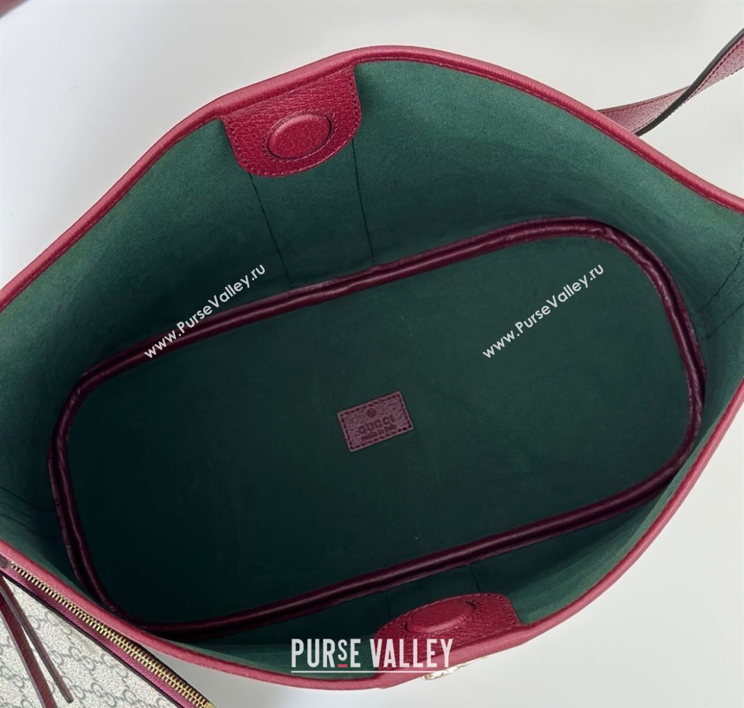 Gucci Ophidia GG Canvas large shoulder bag Ancora Red 2025 836871 (DLH-250808043)