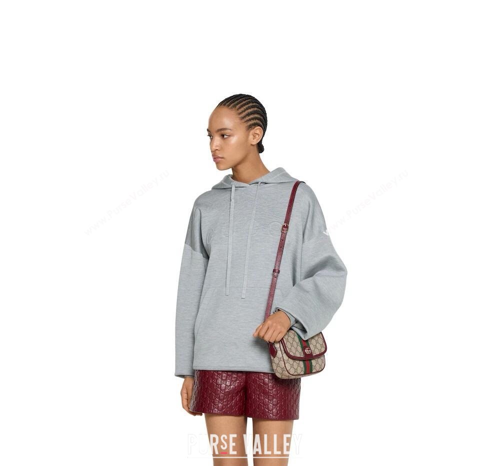 Gucci Ophidia GG Canvas small top handle bag Ancora Red 2025 836843 (DLH-250808045)