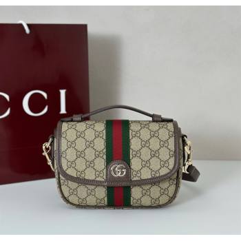 Gucci Ophidia GG Canvas small top handle bag Brown 2025 836843 (DLH-250808044)