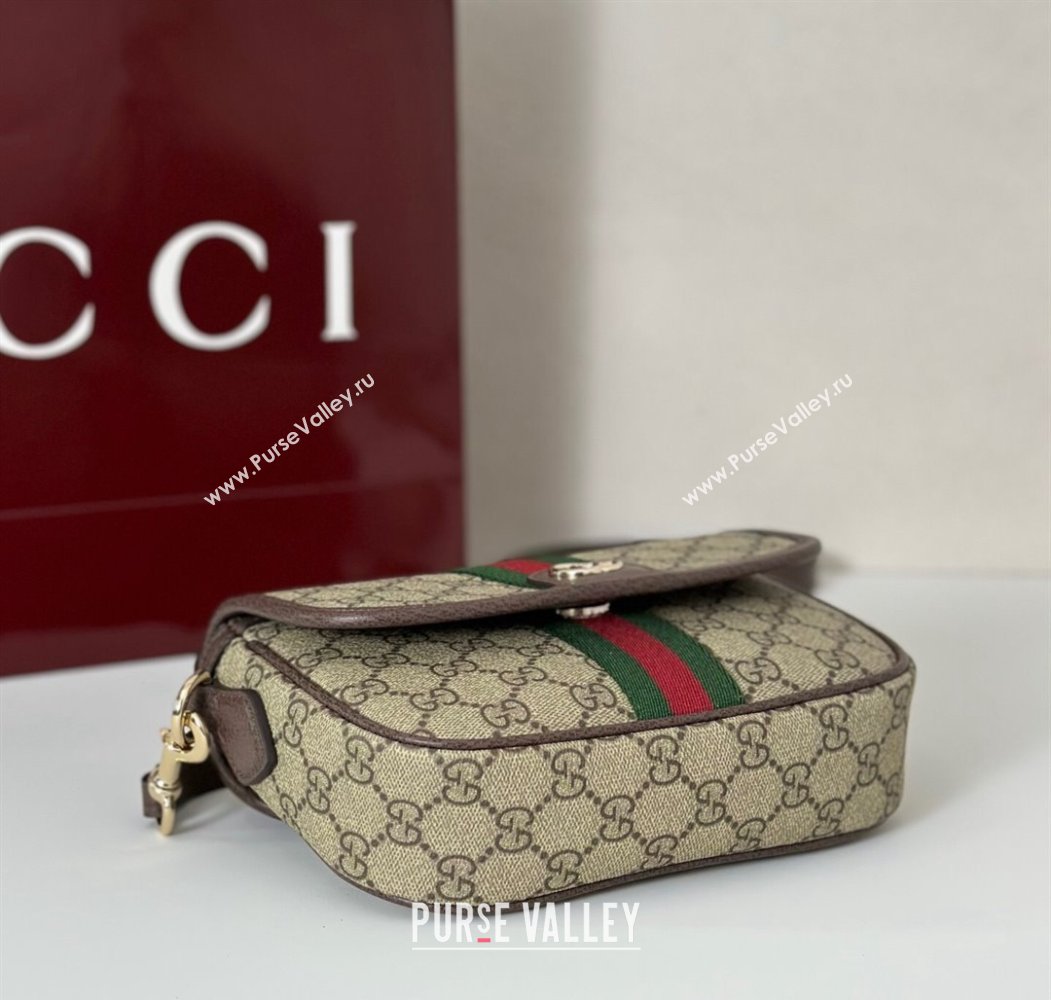 Gucci Ophidia GG Canvas small top handle bag Brown 2025 836843 (DLH-250808044)