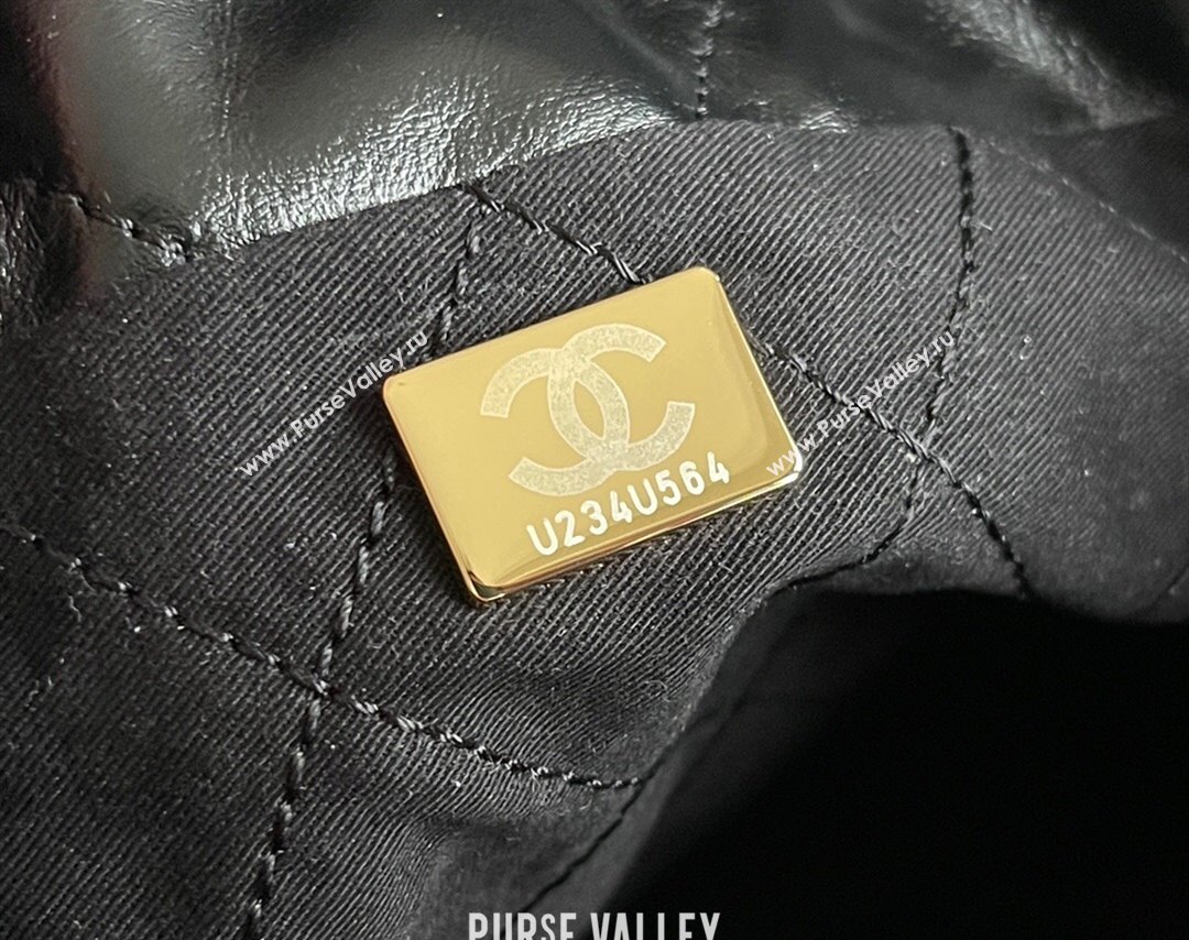 Chanel 22 Mini Bag in Shiny Calfskin AS3980 Black/Gold 2024 Top Quality (MHE-24072208)