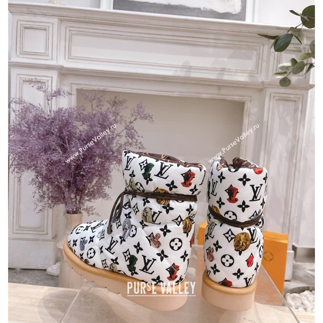 Louis Vuitton Print Pillow Comfort Ankle Boot White 2021 (MD-21081252)