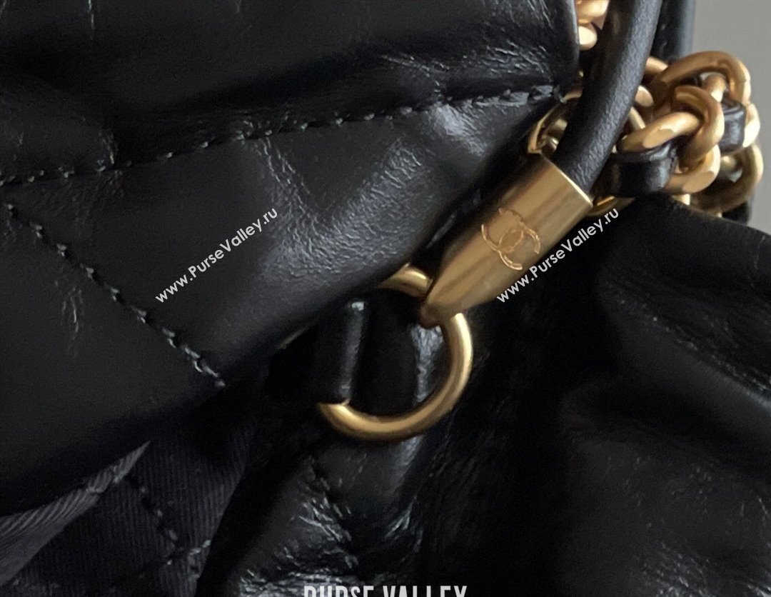 Chanel 22 Mini Bag in Shiny Calfskin AS3980 Black/Gold 2024 Top Quality (MHE-24072208)