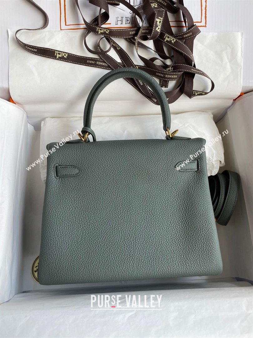 Hermes Kelly 25/28cm Bag in Original Togo Leather Almond/Gold 2024(Handmade) (M-24022809)