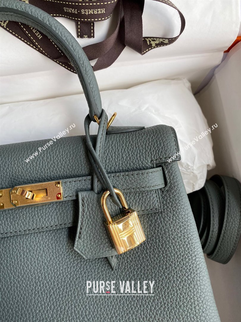 Hermes Kelly 25/28cm Bag in Original Togo Leather Almond/Gold 2024(Handmade) (M-24022809)