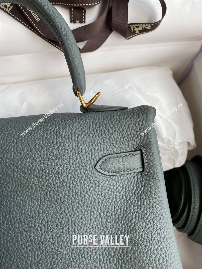 Hermes Kelly 25/28cm Bag in Original Togo Leather Almond/Gold 2024(Handmade) (M-24022809)