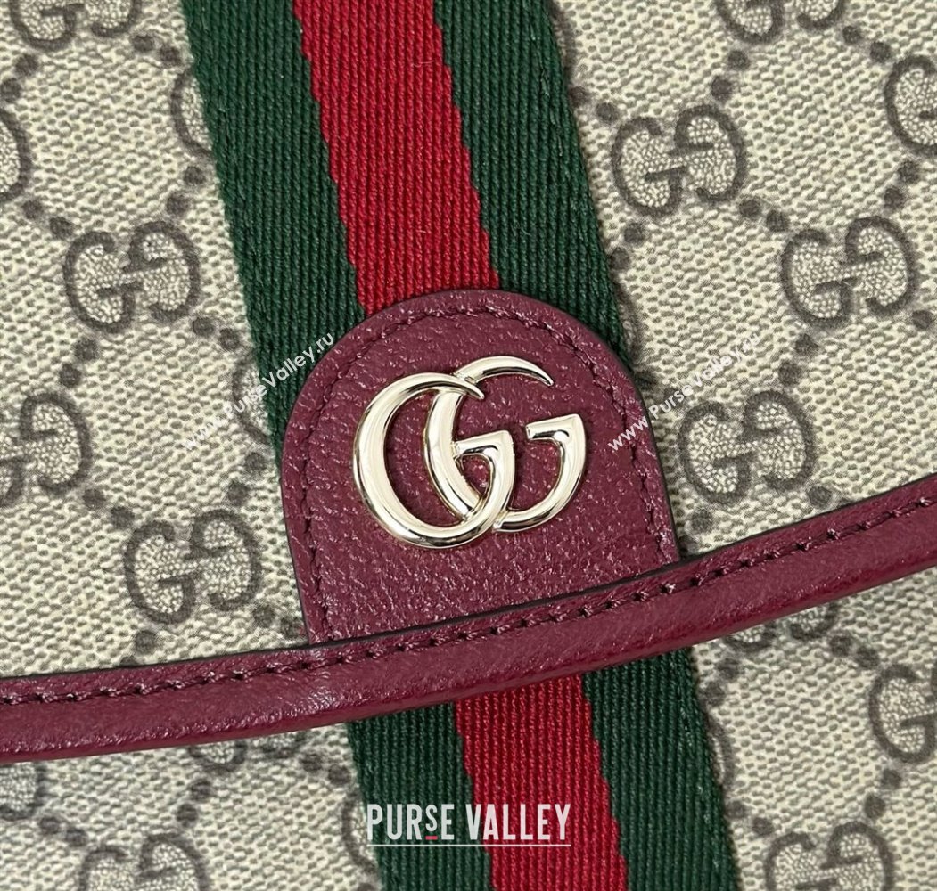 Gucci Ophidia GG Canvas small top handle bag Ancora Red 2025 836843 (DLH-250808045)