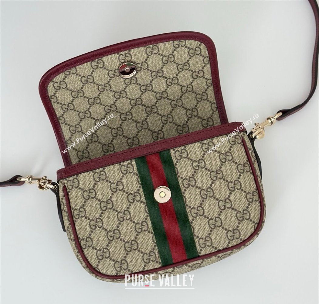 Gucci Ophidia GG Canvas small top handle bag Ancora Red 2025 836843 (DLH-250808045)