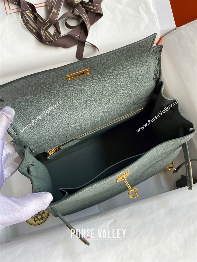 Hermes Kelly 25/28cm Bag in Original Togo Leather Almond/Gold 2024(Handmade) (M-24022809)