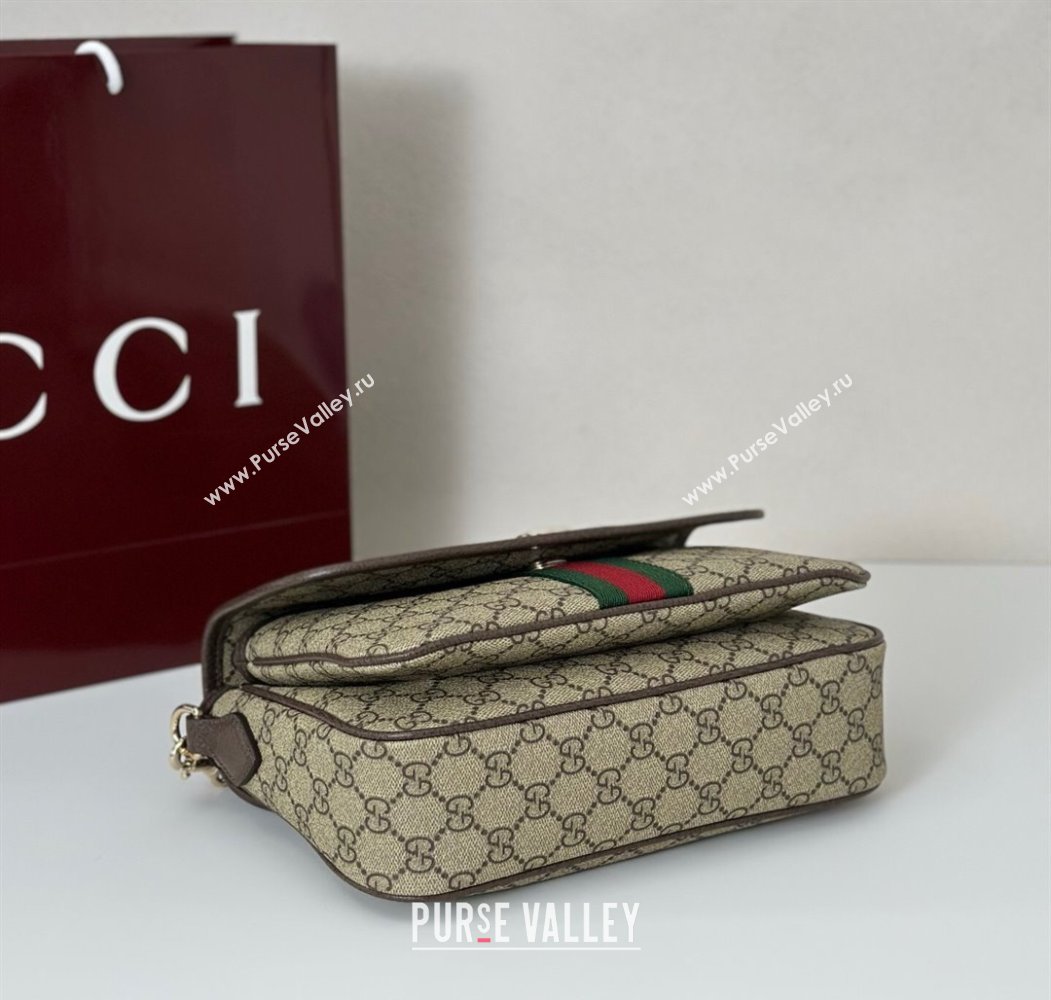 Gucci Ophidia GG Canvas medium top handle bag Brown 2025 836842 (DLH-250808046)
