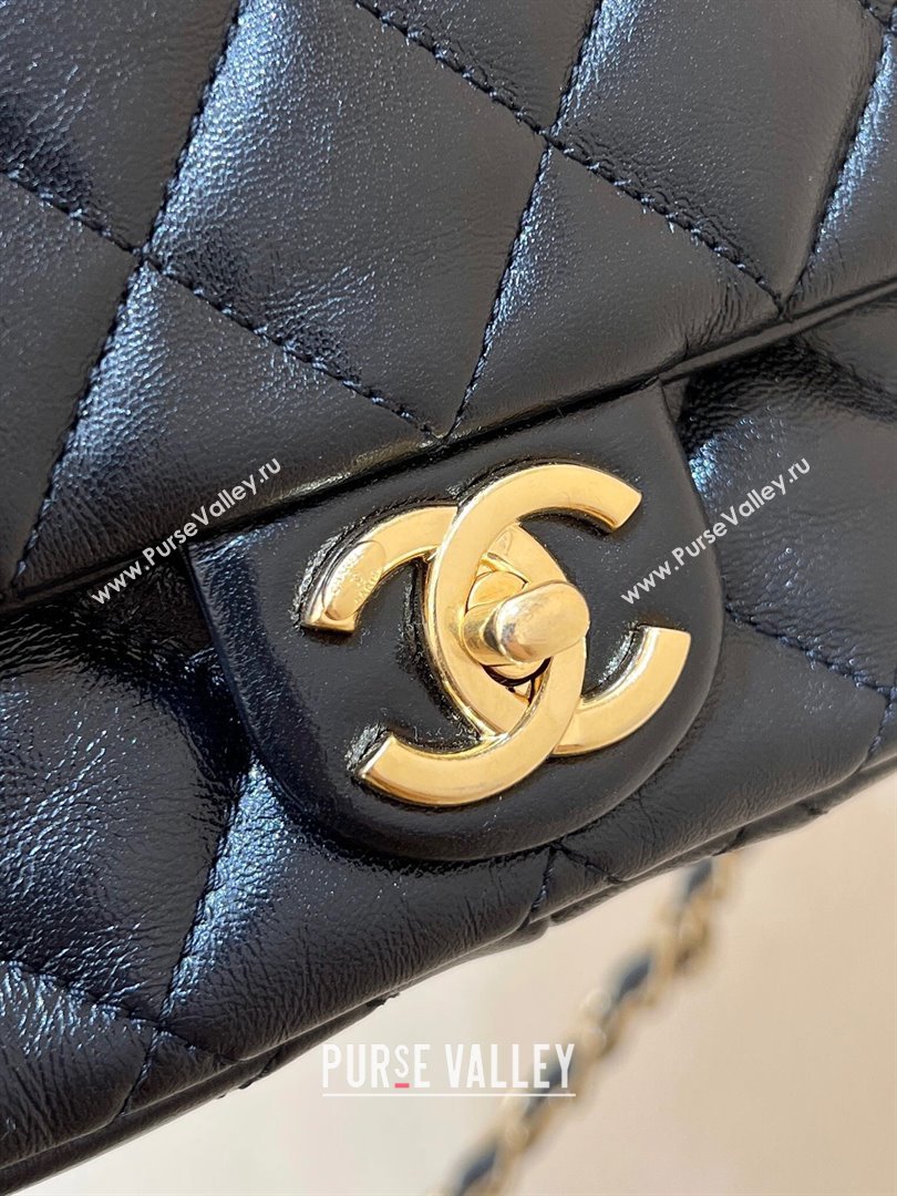 Chanel Maxi Long Flap Bag with Chain in Quilted Oil Waxed Sheepskin AS5006 Black 2024 Top Quality (SHUNY-24072209)