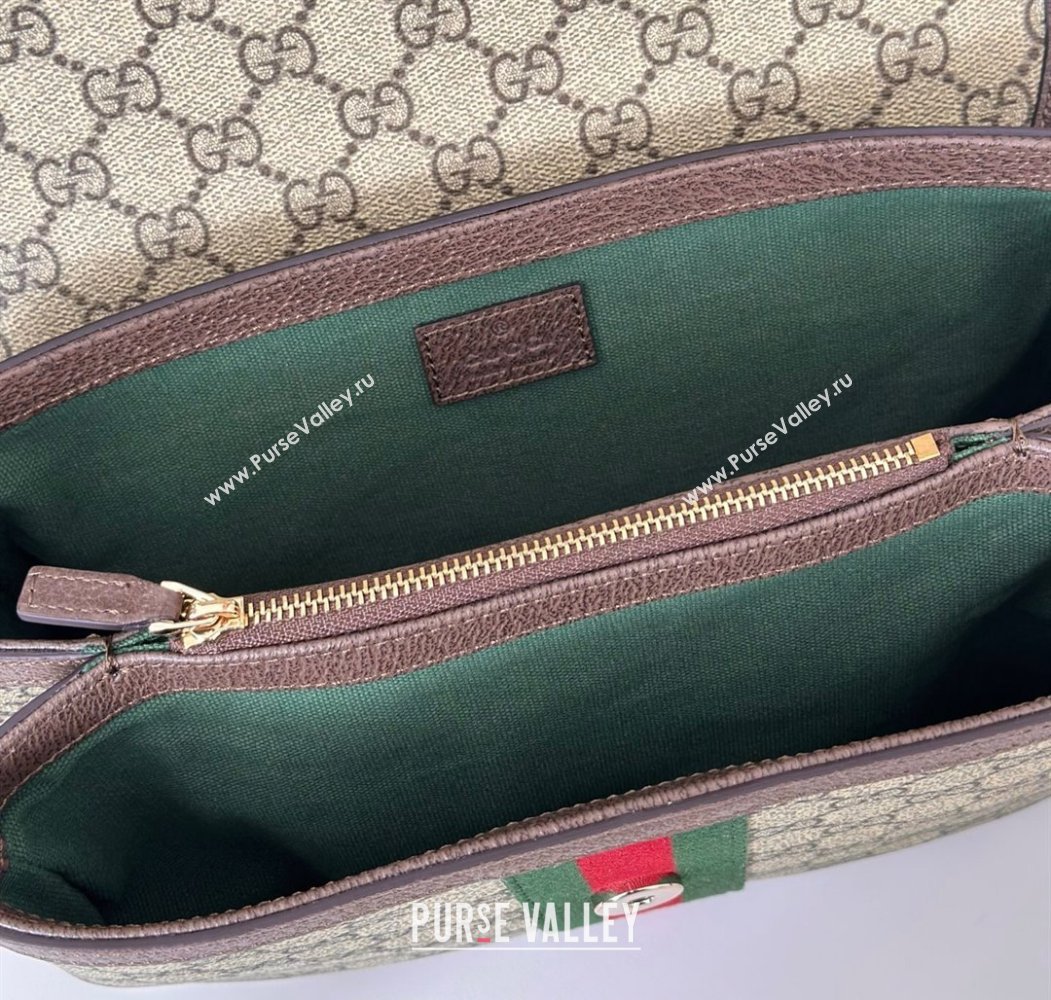 Gucci Ophidia GG Canvas medium top handle bag Brown 2025 836842 (DLH-250808046)