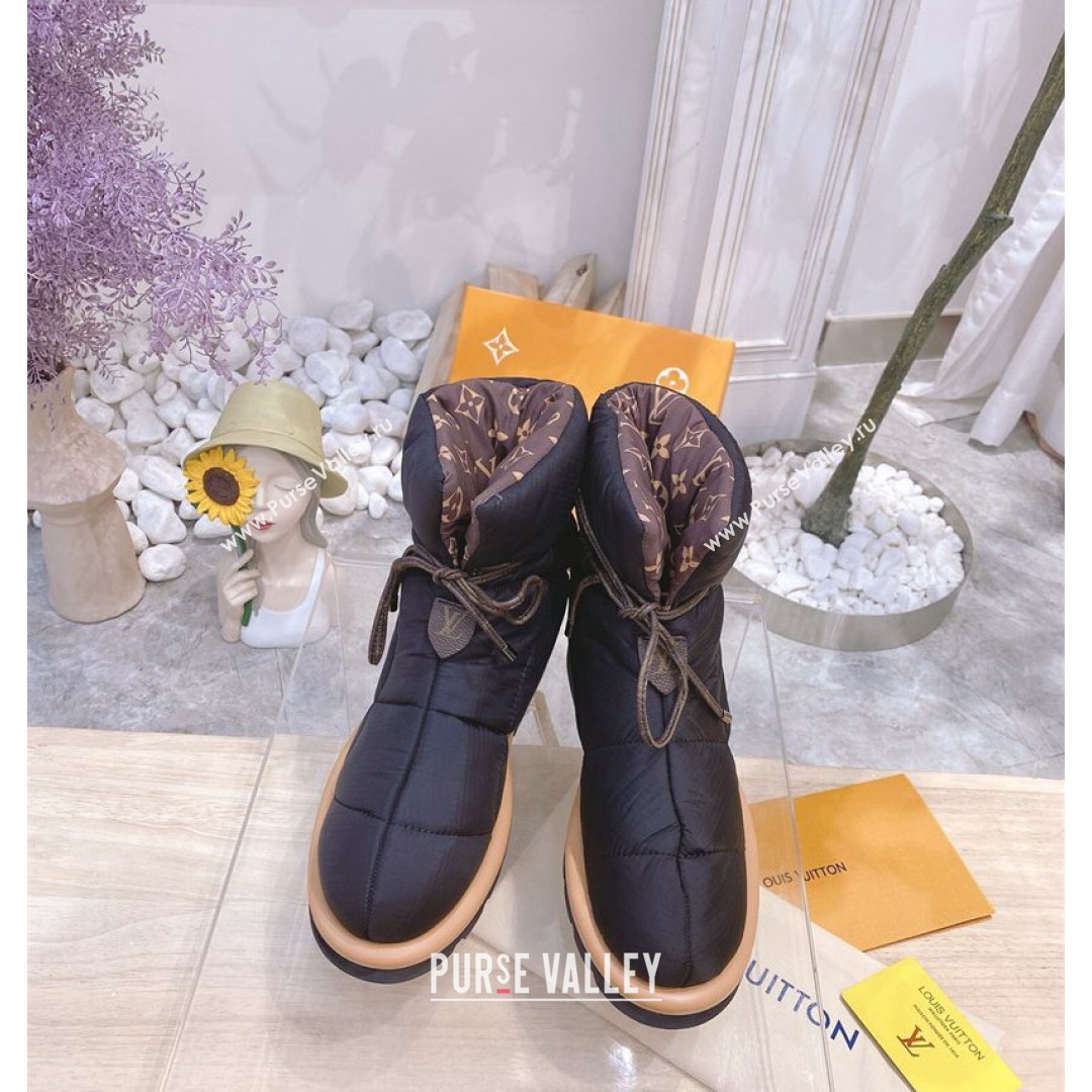 Louis Vuitton Nylon Pillow Comfort Ankle Boot Black 2021 (MD-21081254)