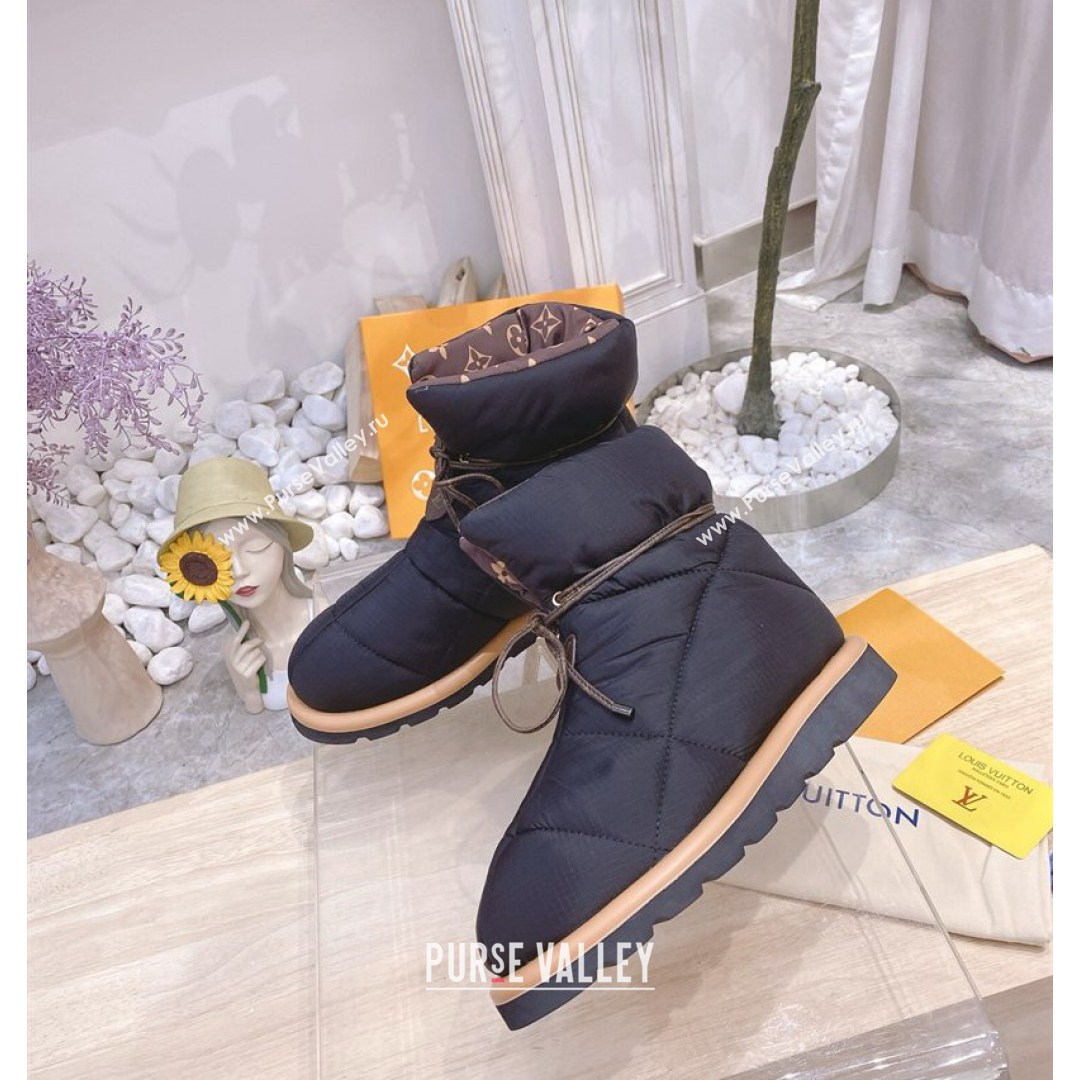Louis Vuitton Nylon Pillow Comfort Ankle Boot Black 2021 (MD-21081254)
