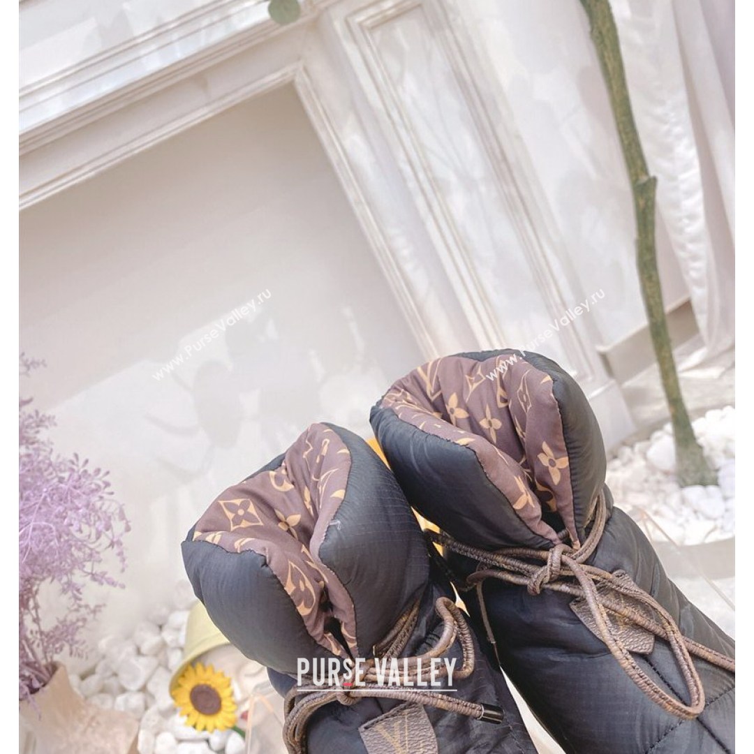 Louis Vuitton Nylon Pillow Comfort Ankle Boot Black 2021 (MD-21081254)