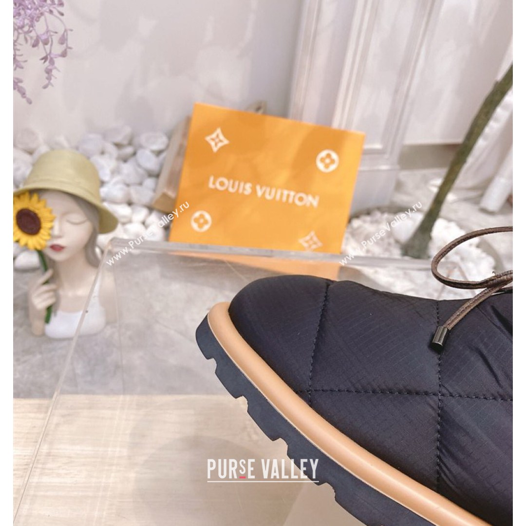 Louis Vuitton Nylon Pillow Comfort Ankle Boot Black 2021 (MD-21081254)