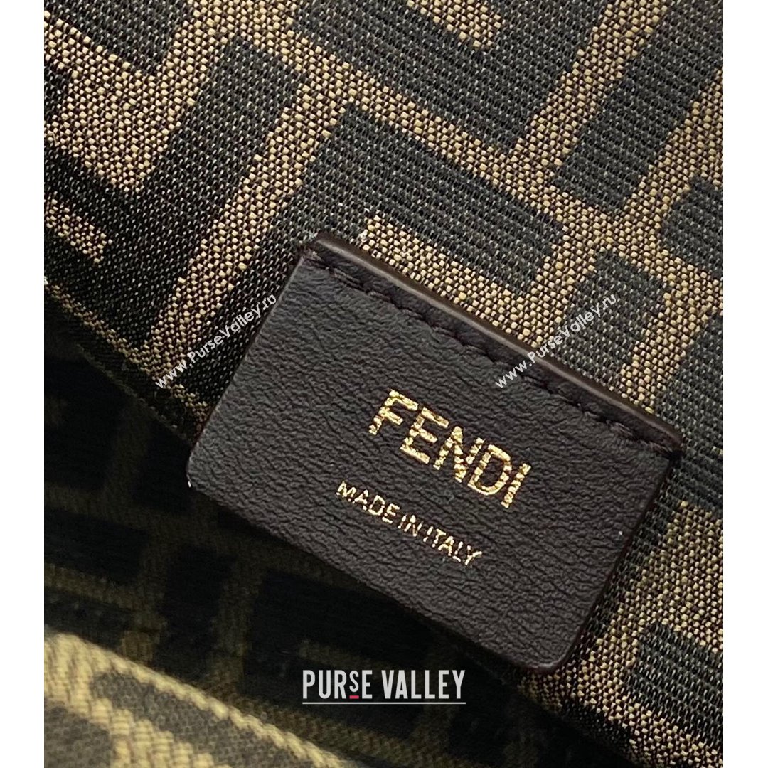 Fendi First Medium Snakeskin Leather Bag Black 2021 80018L (CL-21090605)