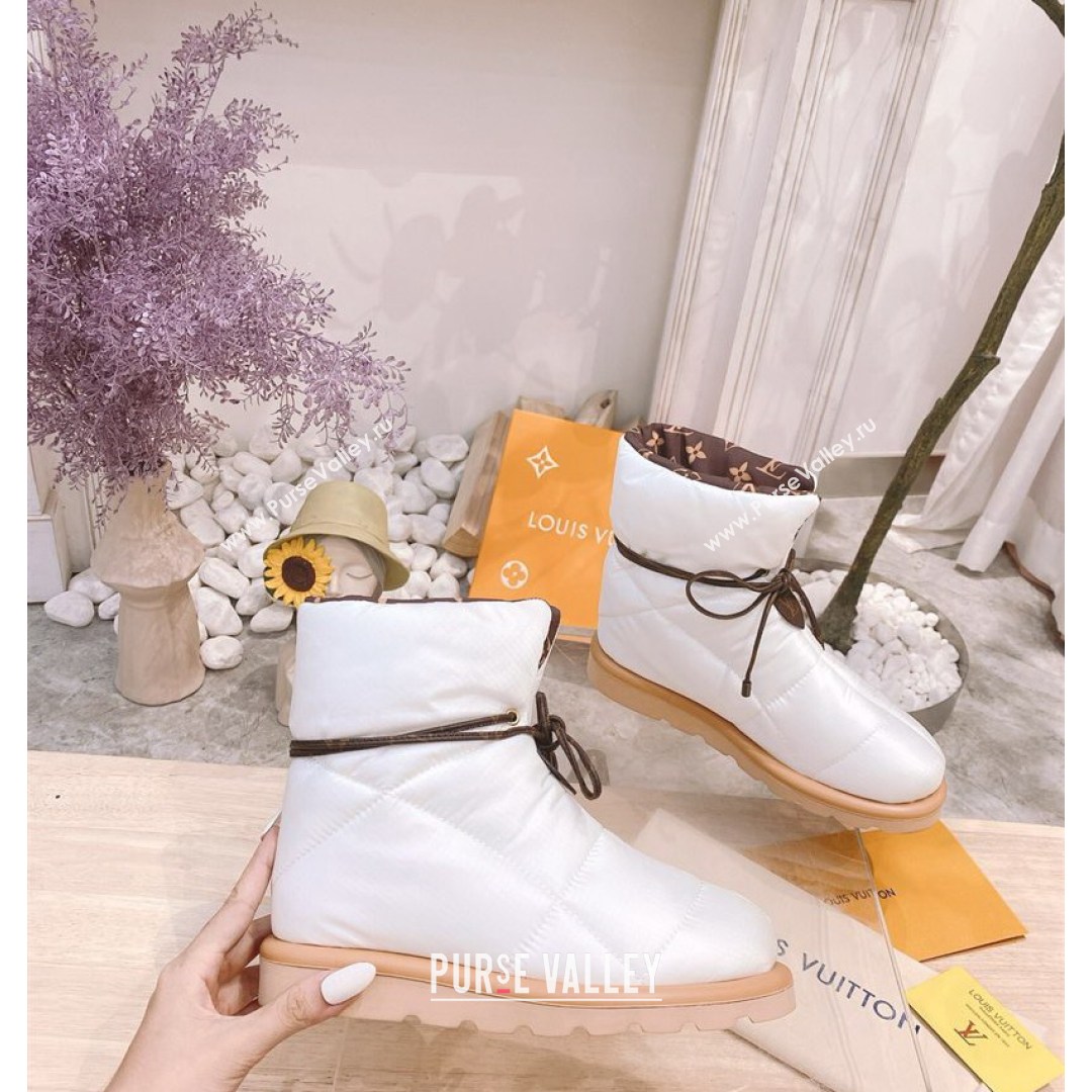 Louis Vuitton Nylon Pillow Comfort Ankle Boot White 2021 (MD-21081255)