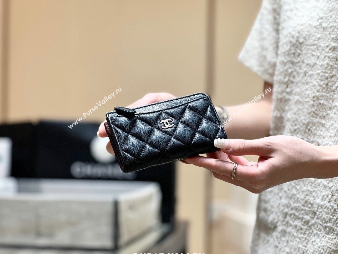 Chanel Classic Zipped Card Holder in Grained Calfskin AP3179 Black 2024 Top Quality (SHUNY-24072210)