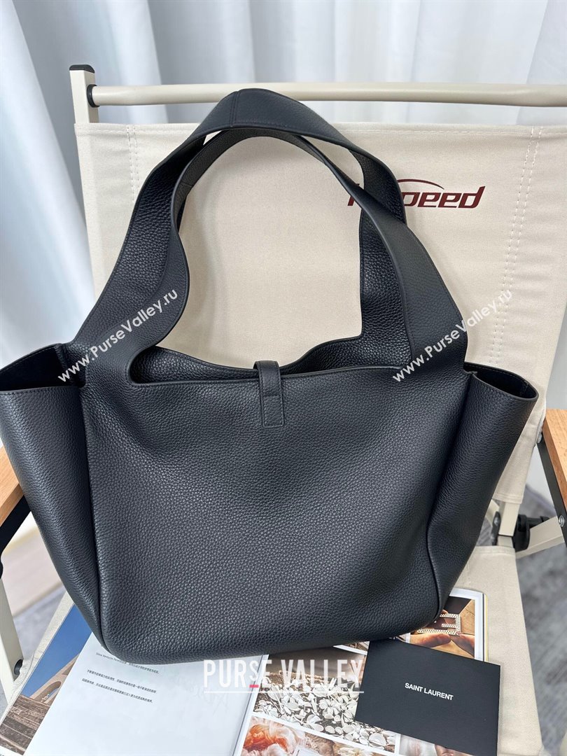 Saint Laurent Bea Tote in Grained Leather 763435 Black 2023 Top (HS-23111040)