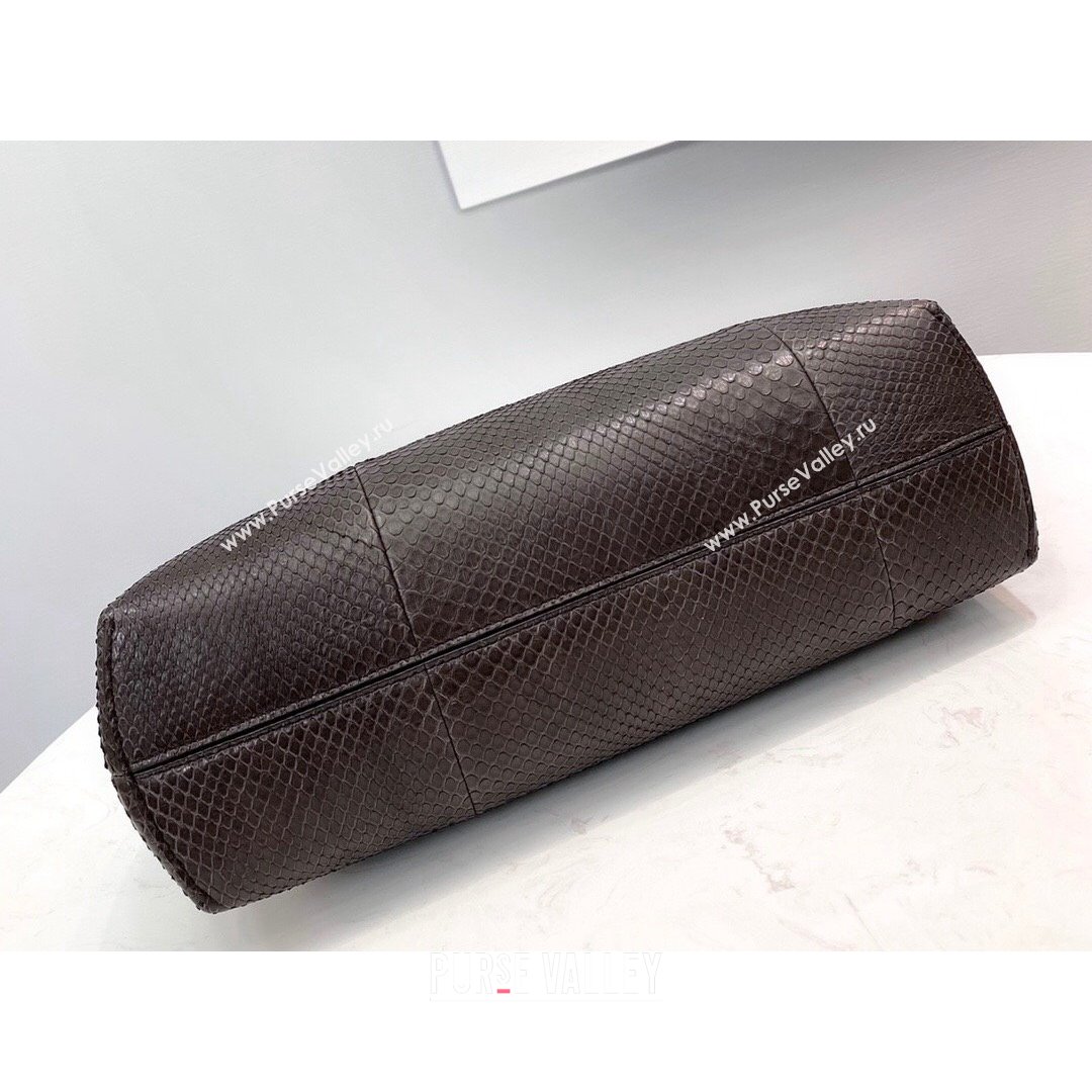 Fendi First Medium Snakeskin Leather Bag Coffee Brown 2021 80018L (CL-21090606)