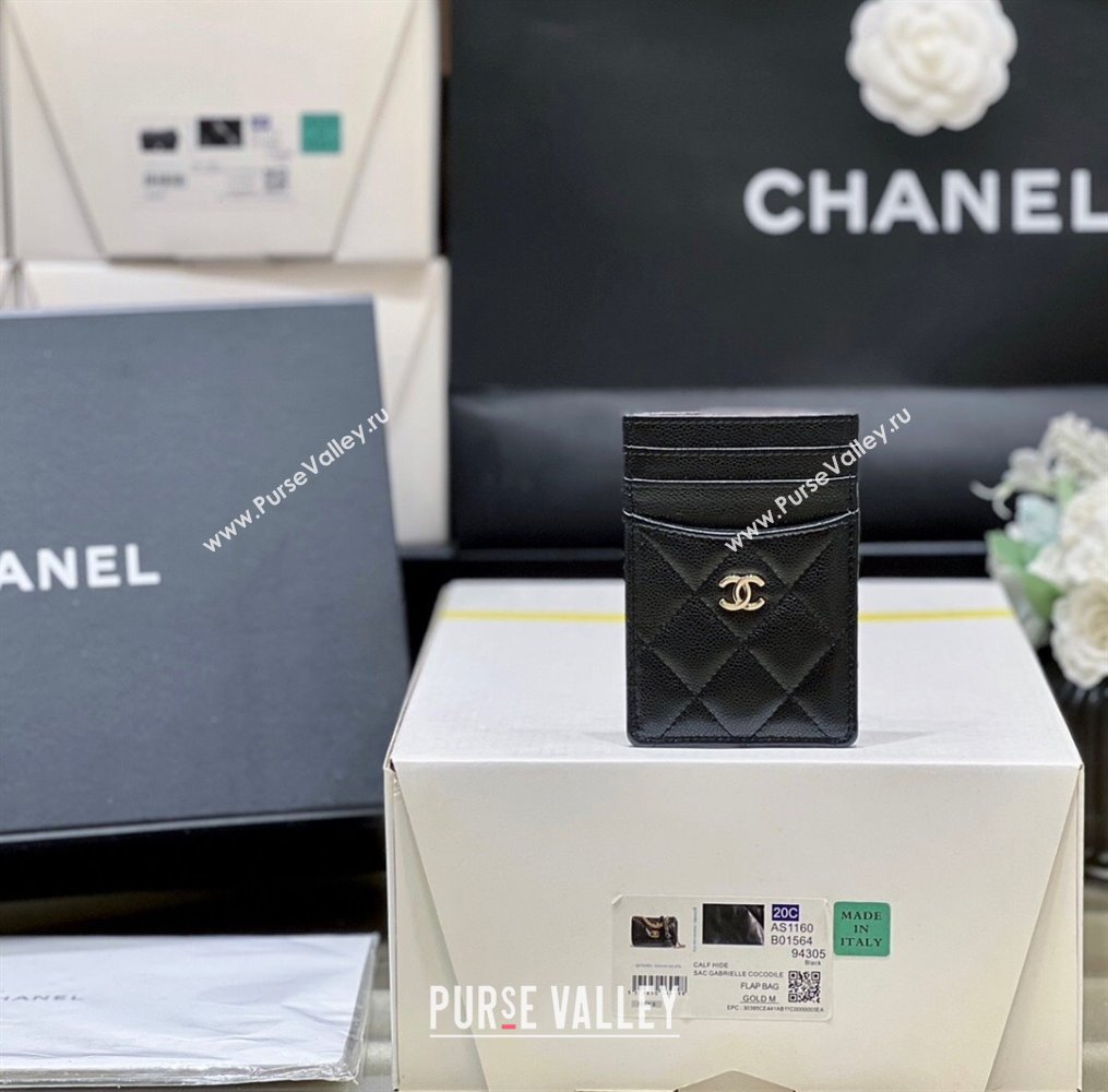 Chanel Classic Card Holder in Grained Calfskin AP3188 Black 2024 Top Quality (SHUNY-24072211)