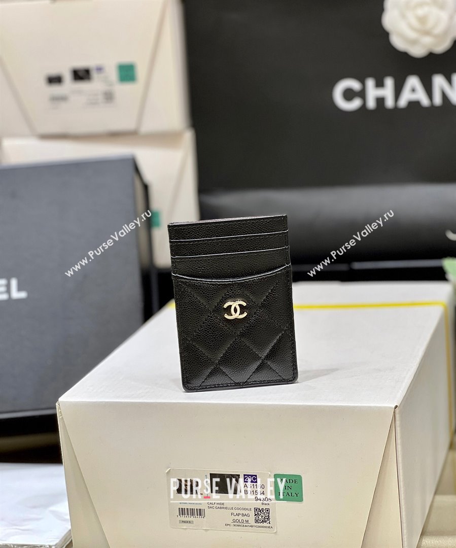 Chanel Classic Card Holder in Grained Calfskin AP3188 Black 2024 Top Quality (SHUNY-24072211)