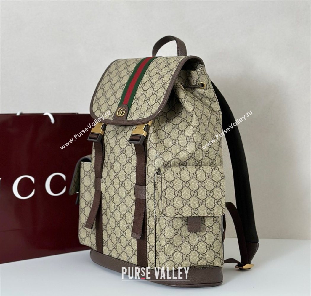 Gucci Mens Ophidia large backpack bag Beige/Brown 2026 839110 (DLH-260127090)