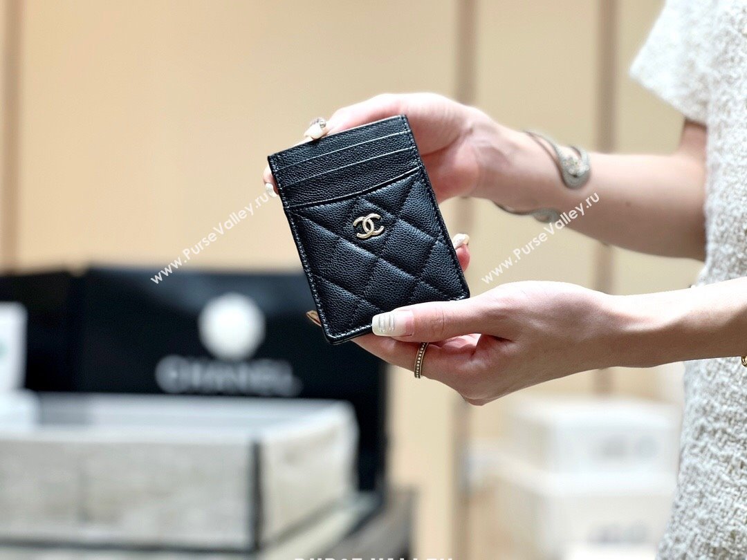 Chanel Classic Card Holder in Grained Calfskin AP3188 Black 2024 Top Quality (SHUNY-24072211)