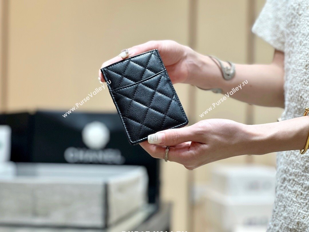 Chanel Classic Card Holder in Grained Calfskin AP3188 Black 2024 Top Quality (SHUNY-24072211)