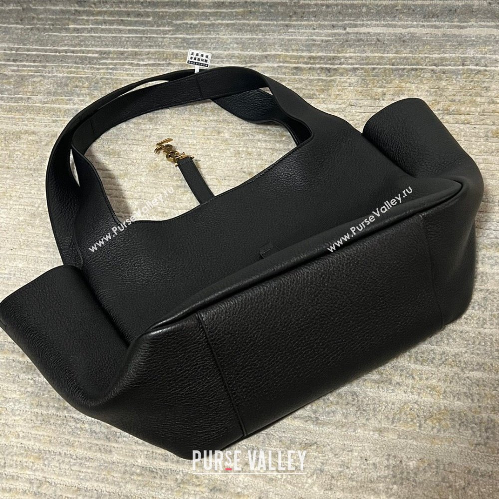 Saint Laurent Bea Tote in Grained Leather 763435 Black 2023 (NA-23111001)