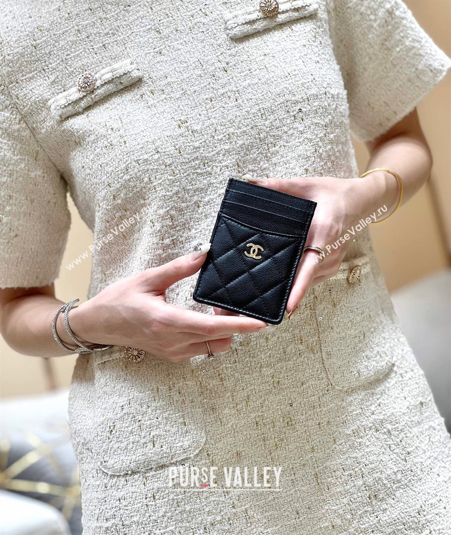 Chanel Classic Card Holder in Grained Calfskin AP3188 Black 2024 Top Quality (SHUNY-24072211)