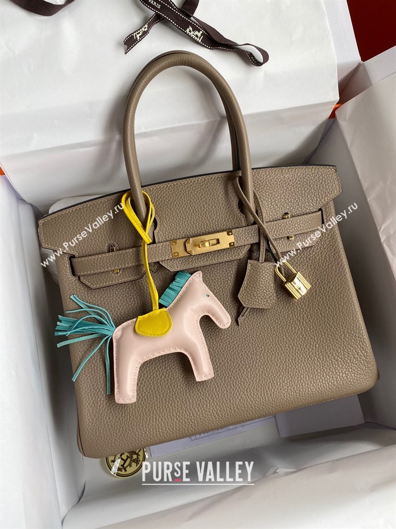 Hermes Birkin 30cm/35cm Bag in Original Togo Leather Turtledove Grey/Gold 2024 (Full Handmade) (XYA-24040905)