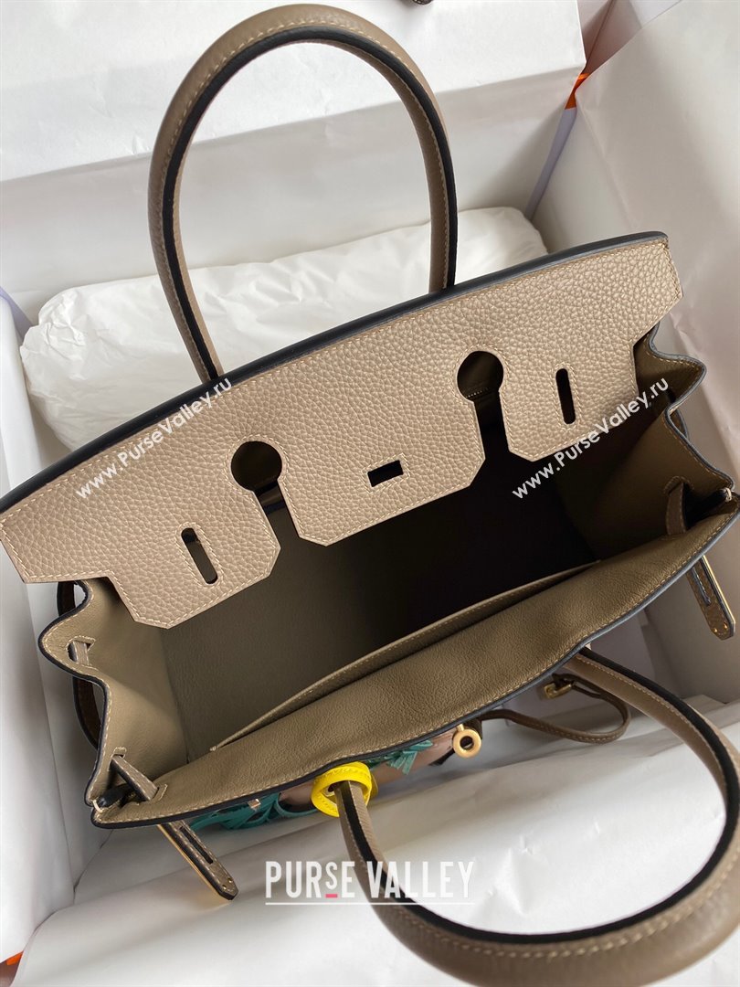 Hermes Birkin 30cm/35cm Bag in Original Togo Leather Turtledove Grey/Gold 2024 (Full Handmade) (XYA-24040905)
