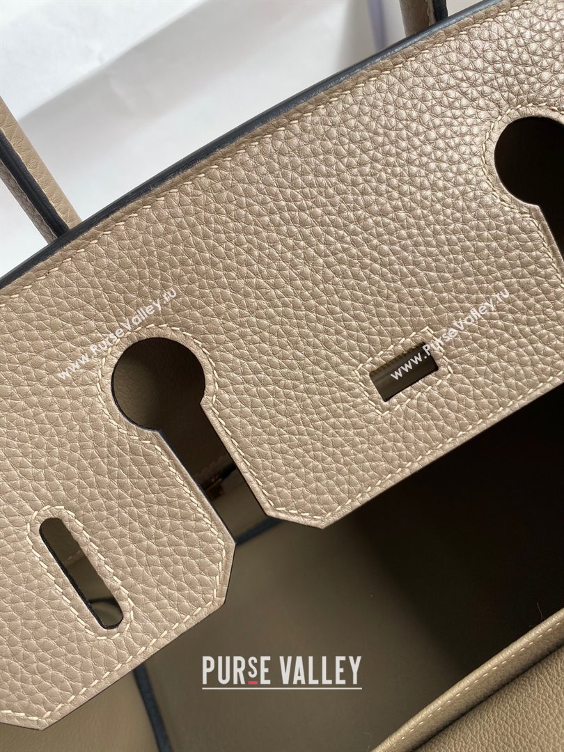 Hermes Birkin 30cm/35cm Bag in Original Togo Leather Turtledove Grey/Gold 2024 (Full Handmade) (XYA-24040905)