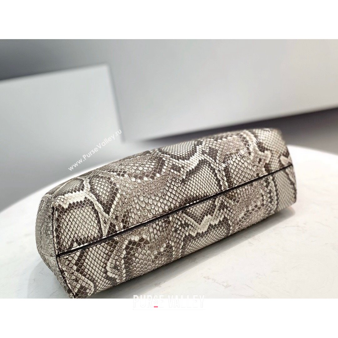 Fendi First Medium Snakeskin Leather Bag Grey 2021 80018L (CL-21090614)