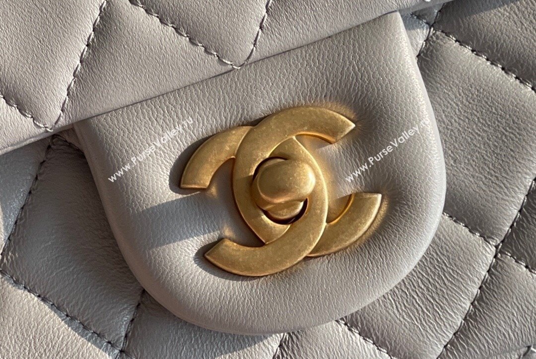 Chanel Lambskin Mini Square Flap Bag with Gold-Tone Metal Ball Chain AS1786 Grey 2024 Top Quality (SHUNY-24072217)