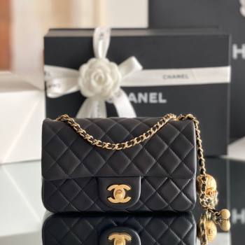 Chanel Lambskin Small Flap Bag with Gold-Tone Metal Ball Chain AS1787 Black 2024 Top Quality (SHUNY-24072215)